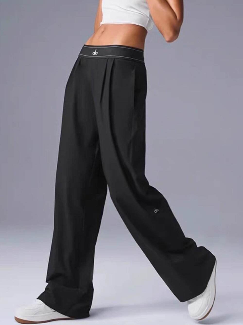 Alo Yoga Black Trouser Minimal Everyday Essential Pants (Regular)💕💎